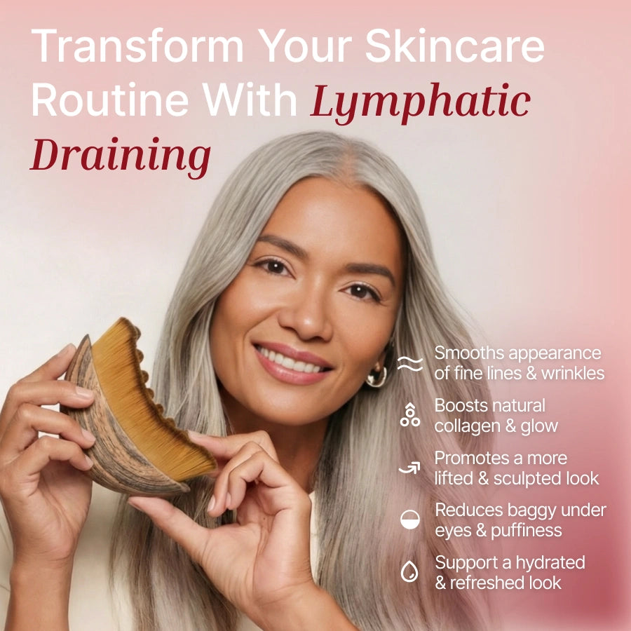 4-in-1 Lymphatic Renewal Facial Brush for Contour, Lift & Glow