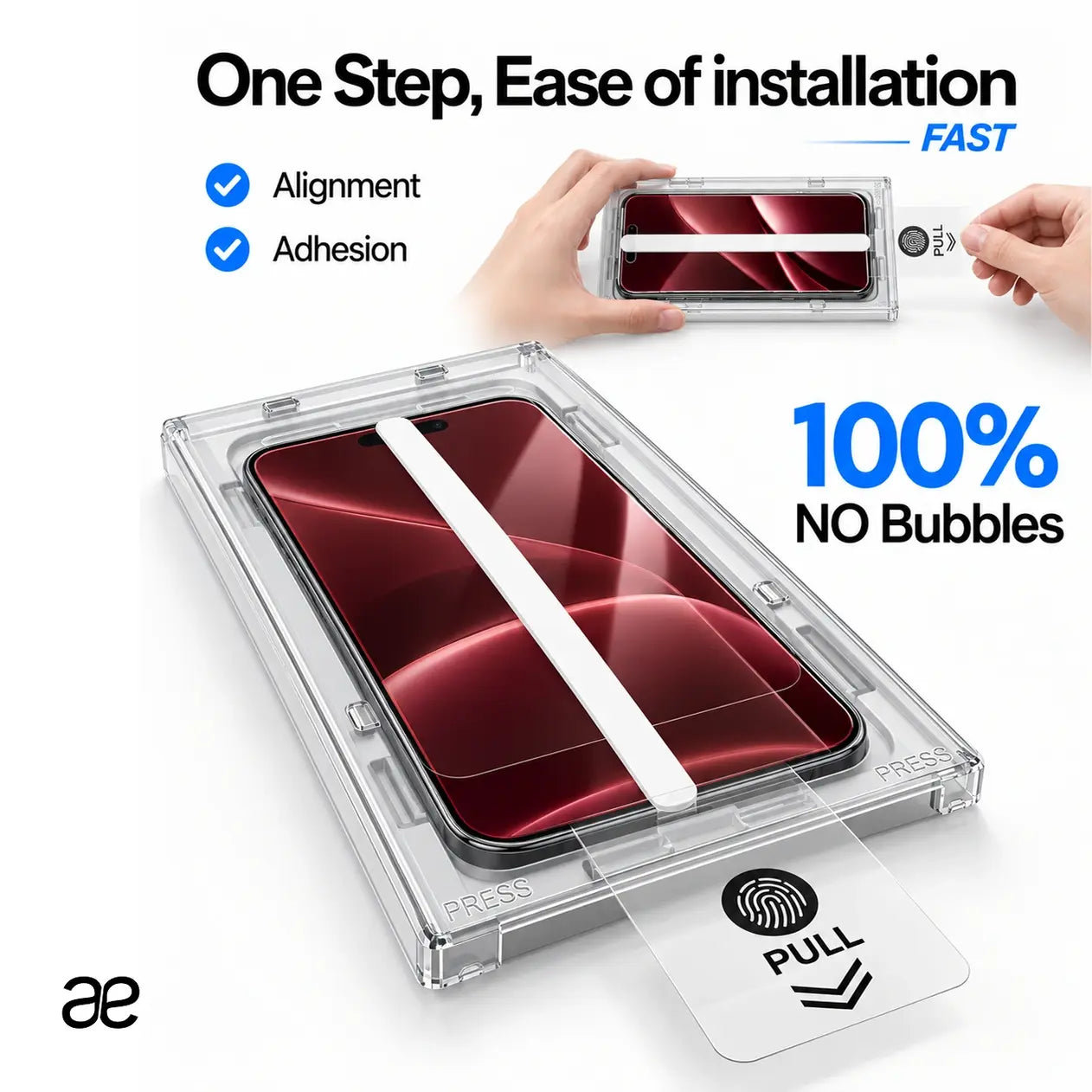 Aerox Red Privacy iPhone Screen Protector